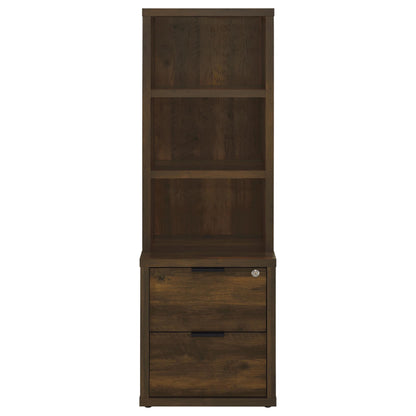  Coaster Furniture Westpark 802713-S3 3-piece Wall Unit Bookcase Set with USB - Dark Pine IMAGE 1