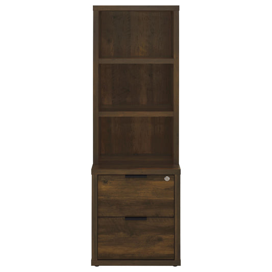  Coaster Furniture Westpark 802713-S3 3-piece Wall Unit Bookcase Set with USB - Dark Pine IMAGE 1