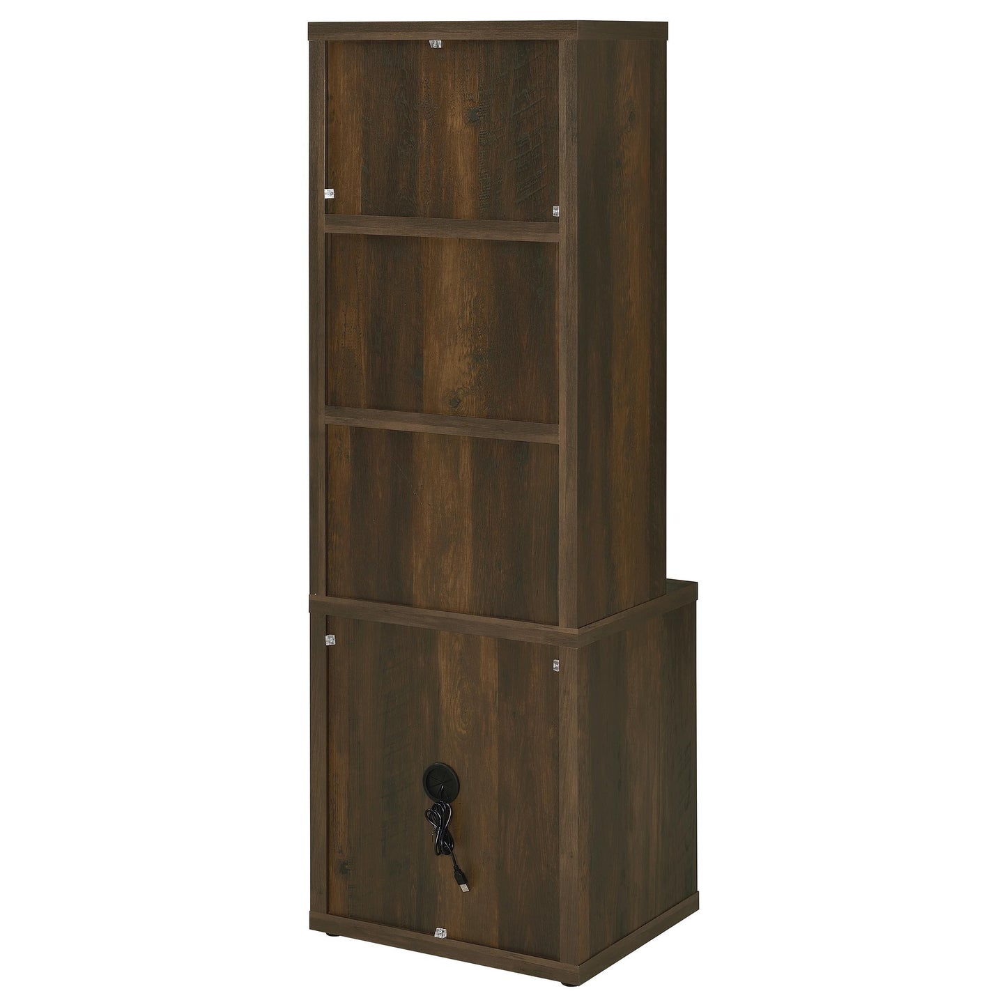  Coaster Furniture Westpark 802713-S3 3-piece Wall Unit Bookcase Set with USB - Dark Pine IMAGE 2