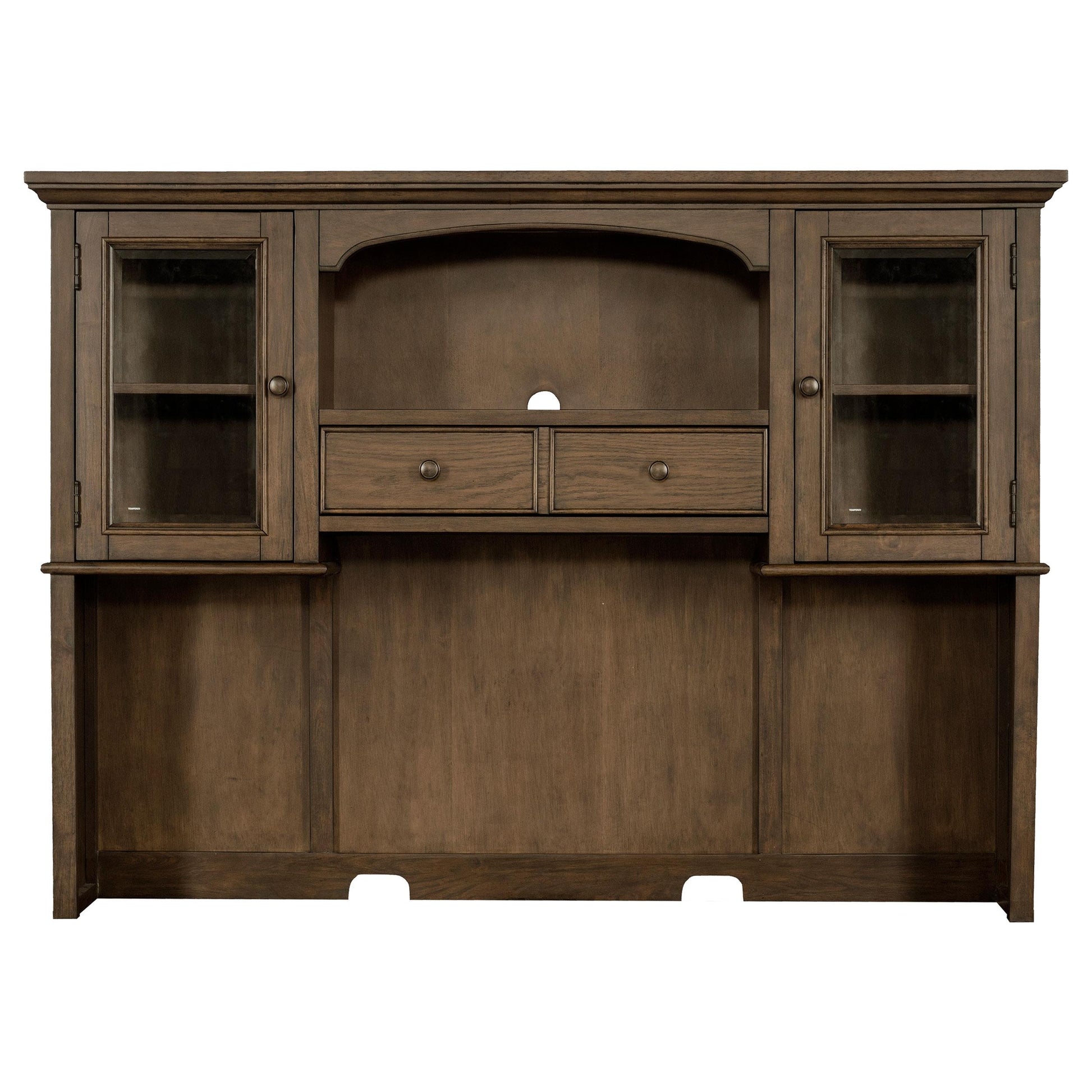  Coaster Furniture Hartshill 881283H 2-door Hutch with Shelves - Burnished Oak IMAGE 3