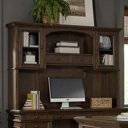  Coaster Furniture Hartshill 881283H 2-door Hutch with Shelves - Burnished Oak IMAGE 5