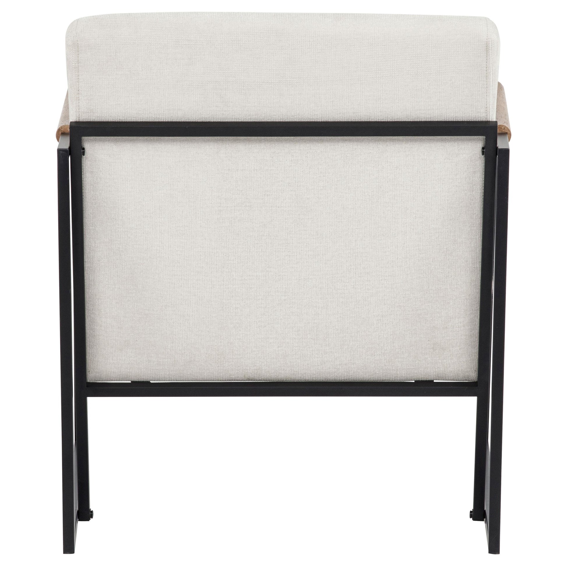  Coaster Furniture Monsen 900648 Fabric Upholstered Metal Frame Accent Chair - Ivory IMAGE 3