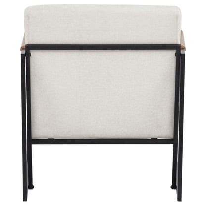  Coaster Furniture Monsen 900648 Fabric Upholstered Metal Frame Accent Chair - Ivory IMAGE 3