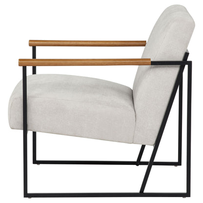  Coaster Furniture Monsen 900648 Fabric Upholstered Metal Frame Accent Chair - Ivory IMAGE 5