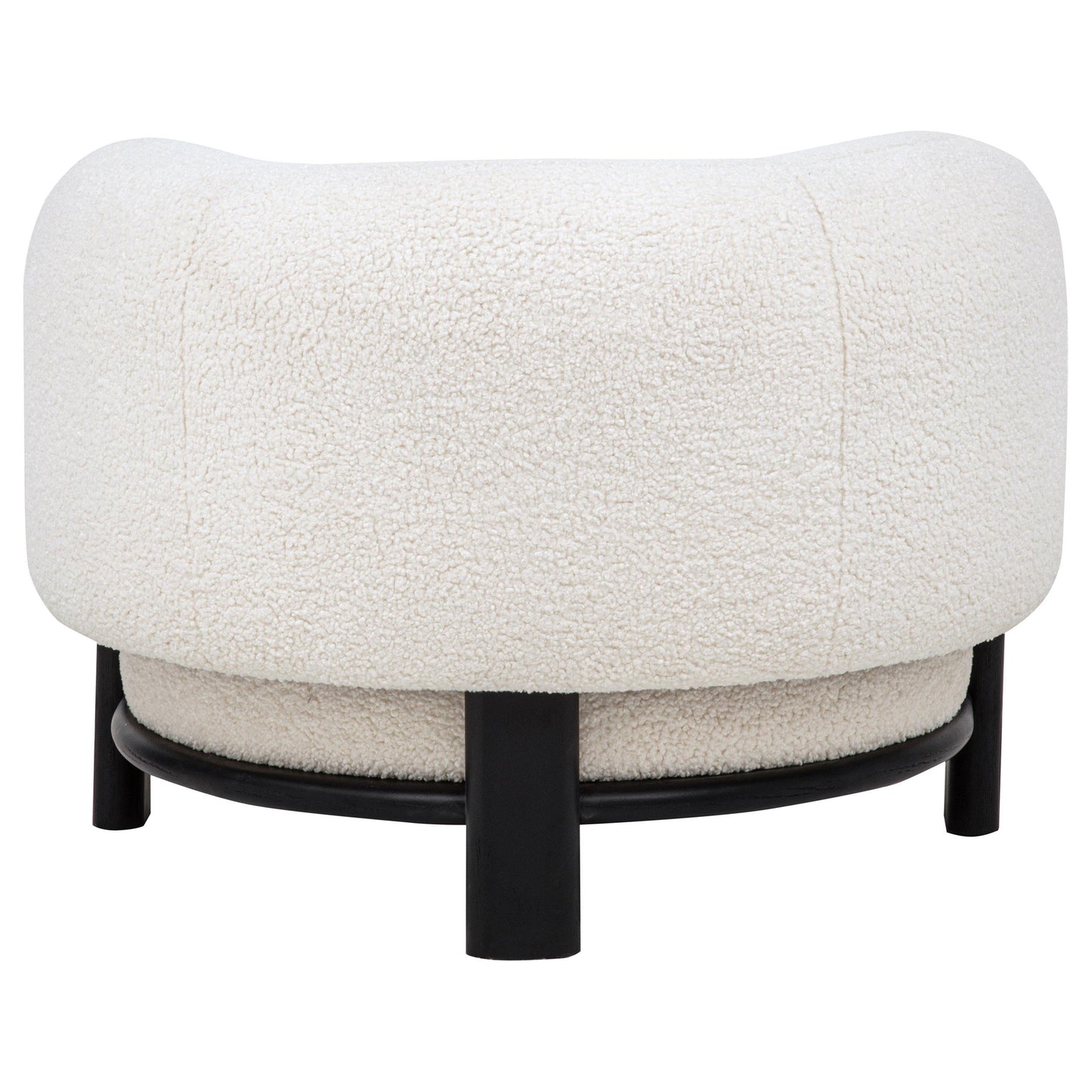  Coaster Furniture Lawler 901372 Upholstered Barrel Back Accent Chair - Ivory/Black IMAGE 2