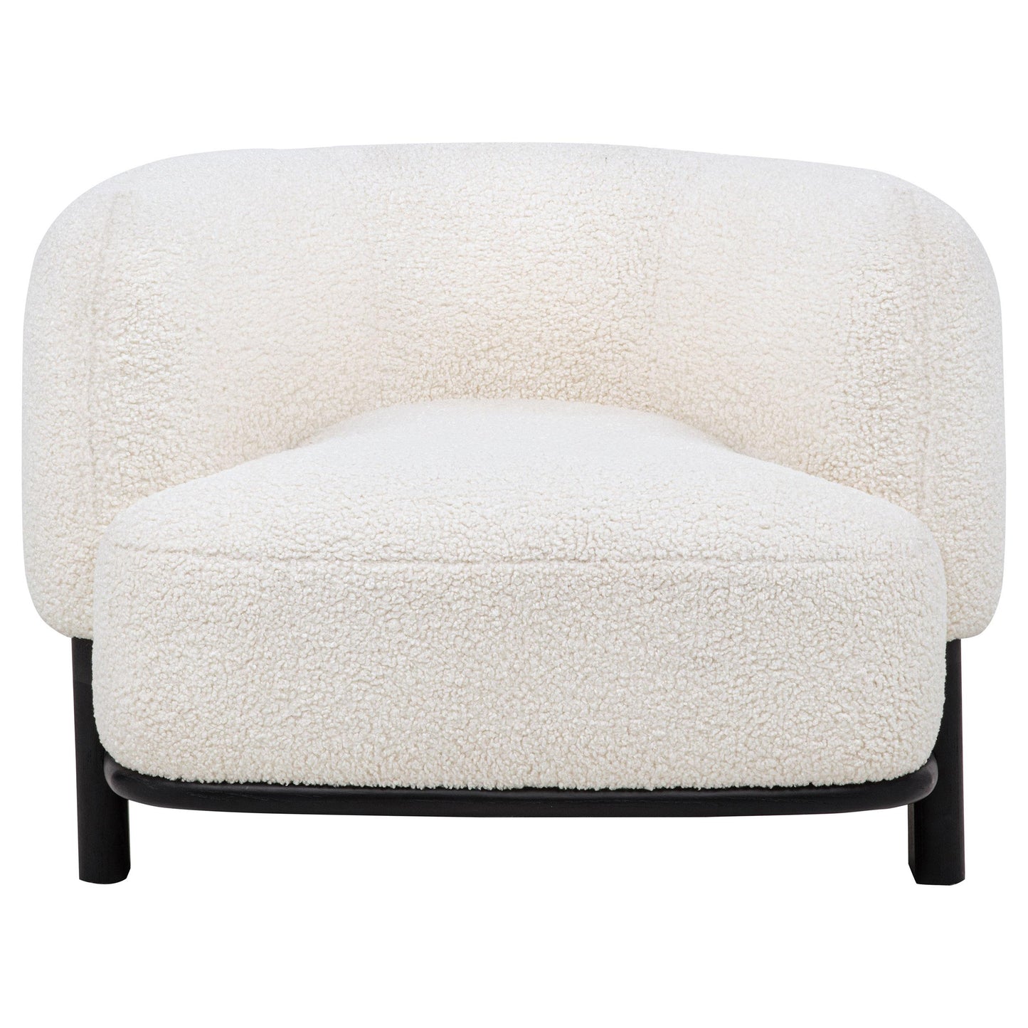  Coaster Furniture Lawler 901372 Upholstered Barrel Back Accent Chair - Ivory/Black IMAGE 9