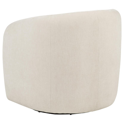  Coaster Furniture Gerley 902473 Chenille Upholstered Swivel Accent Chair - Beige IMAGE 7