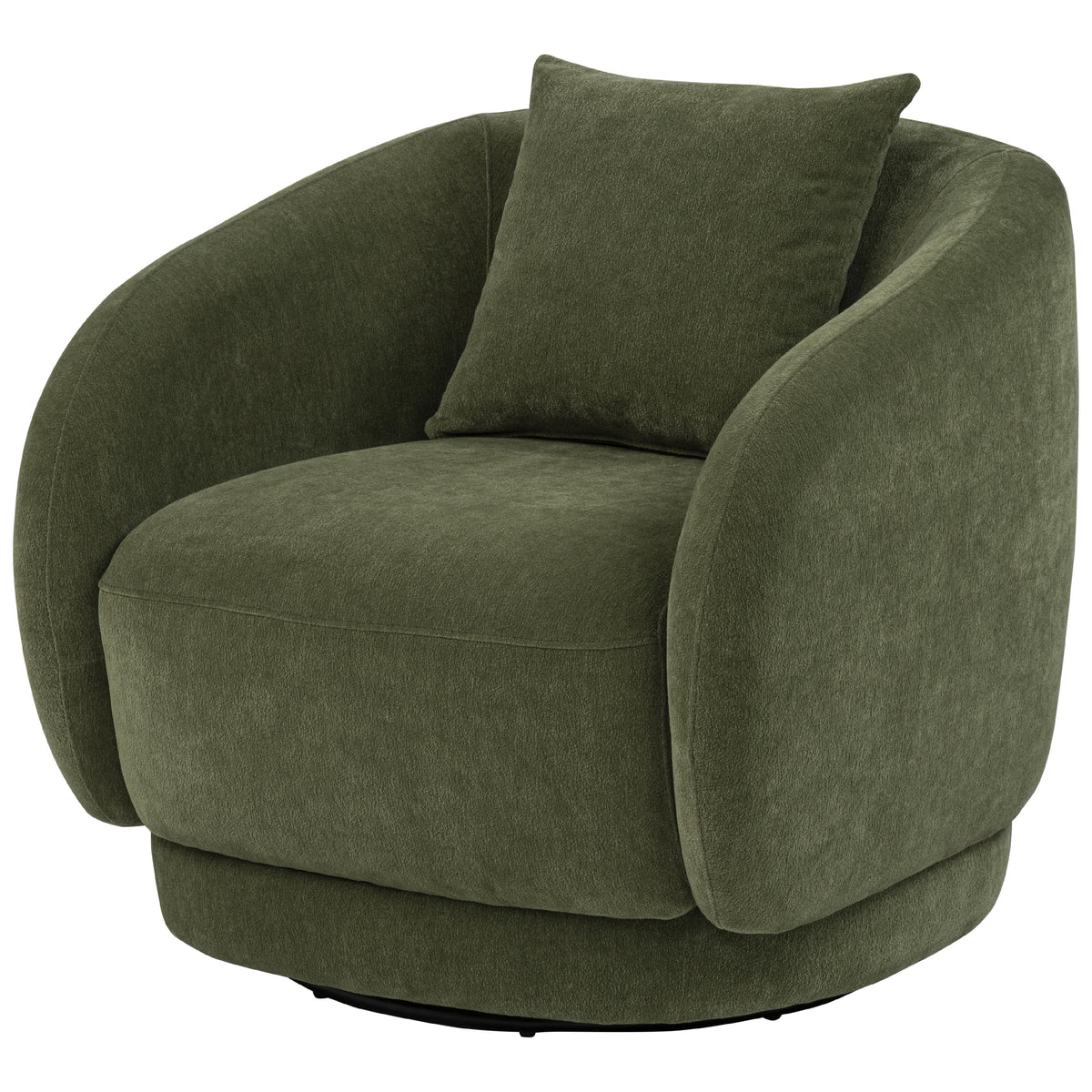  Coaster Furniture Arnaud 902487 Chenille Upholstered Swivel Accent Chair - Green IMAGE 1