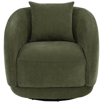 Coaster Furniture Arnaud 902487 Chenille Upholstered Swivel Accent Chair - Green IMAGE 9