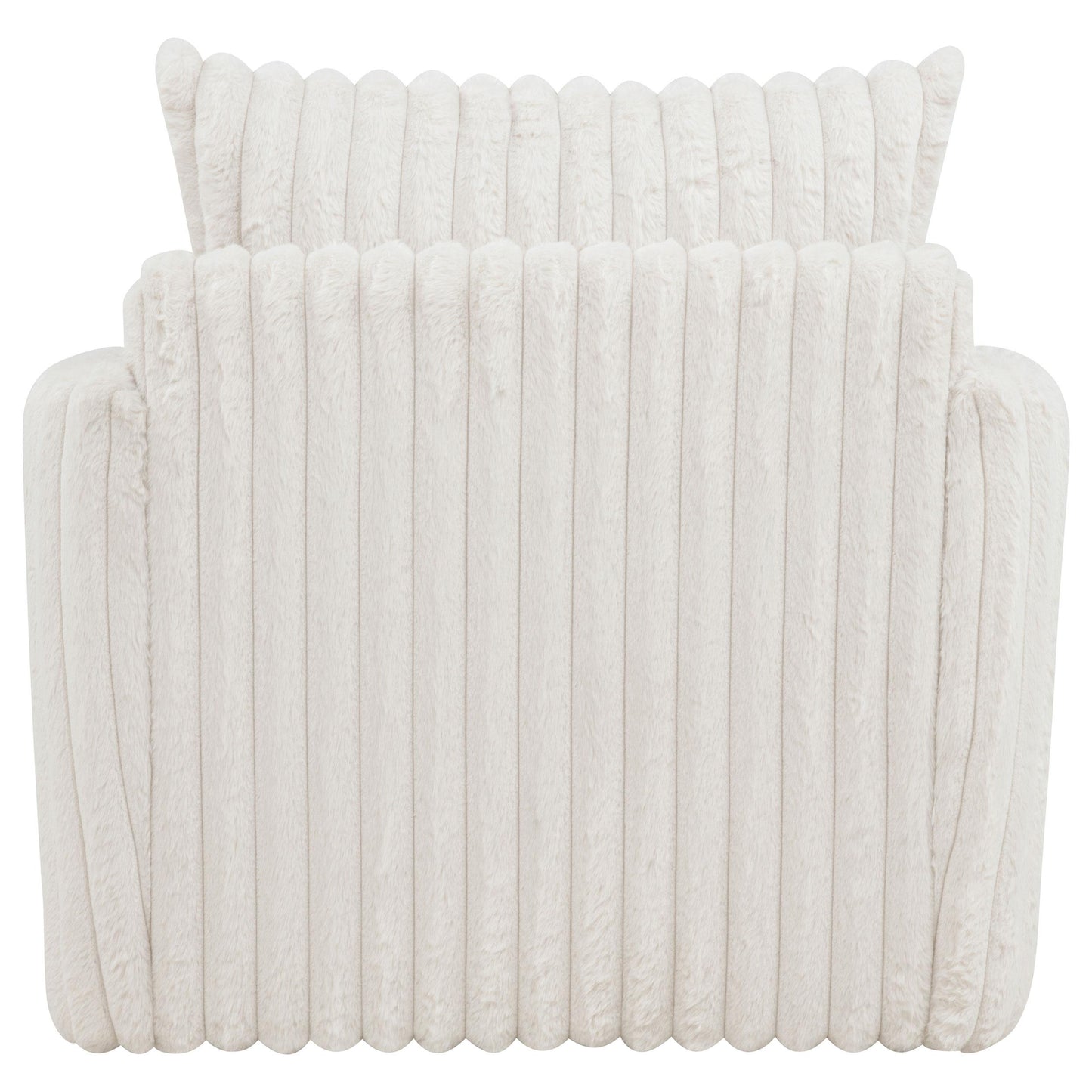  Coaster Furniture Sarco 902541 Corduroy Upholstered Swivel Accent Arm Chair - Ivory IMAGE 3
