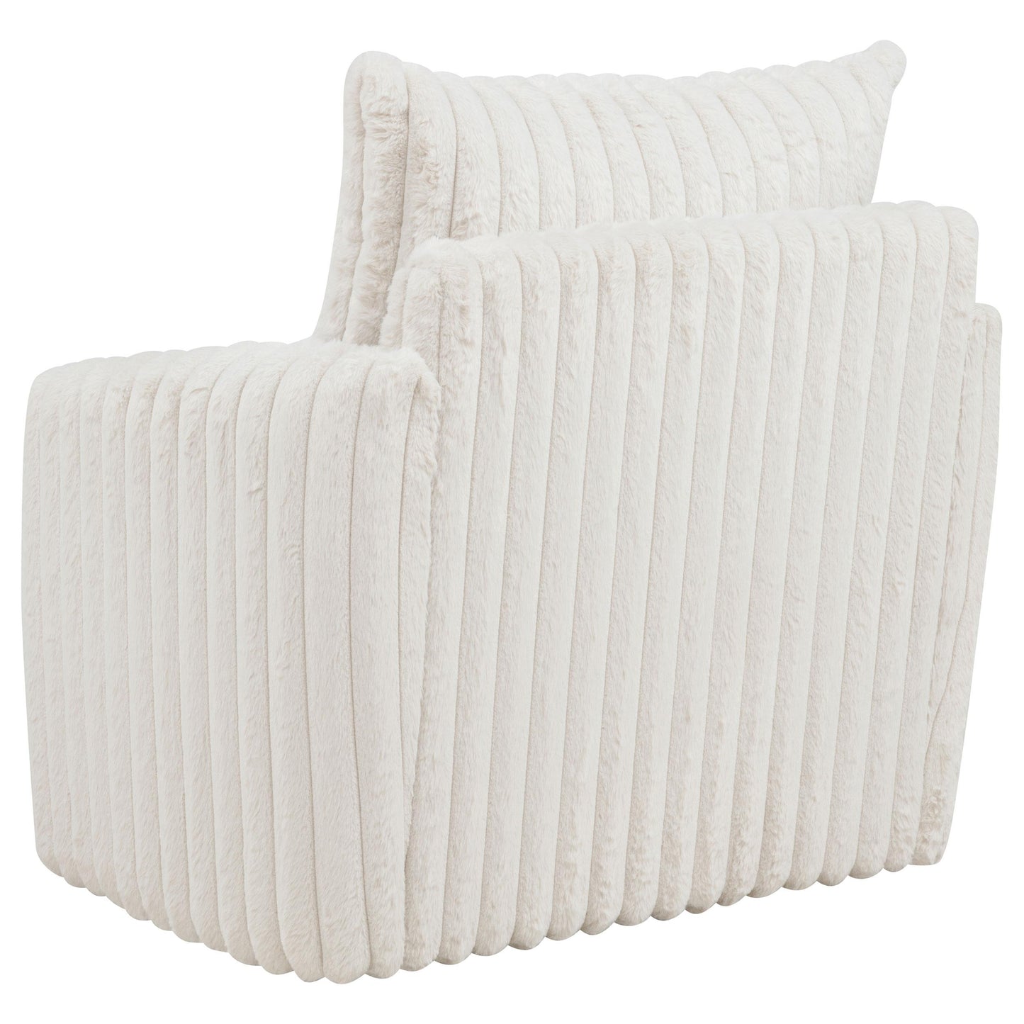  Coaster Furniture Sarco 902541 Corduroy Upholstered Swivel Accent Arm Chair - Ivory IMAGE 7