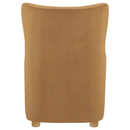  Coaster Furniture Thornton 903176 Velvet Upholstered Wingback Lounge Accent Chair - Cognac IMAGE 1