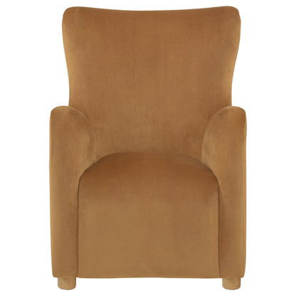  Coaster Furniture Thornton 903176 Velvet Upholstered Wingback Lounge Accent Chair - Cognac IMAGE 9