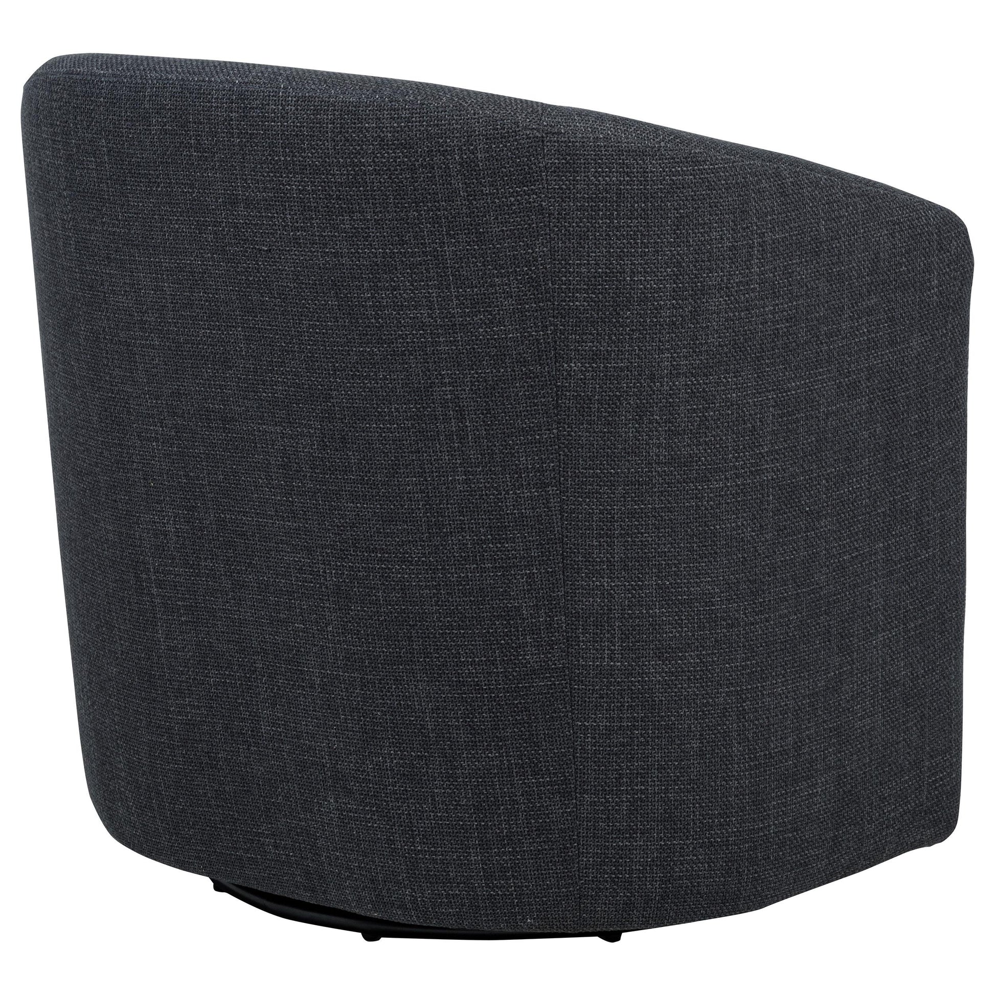  Coaster Furniture Mossbrook 903223 Fabric Upholstered Swivel Accent Chair - Anthracite IMAGE 1