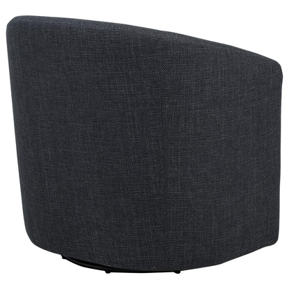  Coaster Furniture Mossbrook 903223 Fabric Upholstered Swivel Accent Chair - Anthracite IMAGE 1