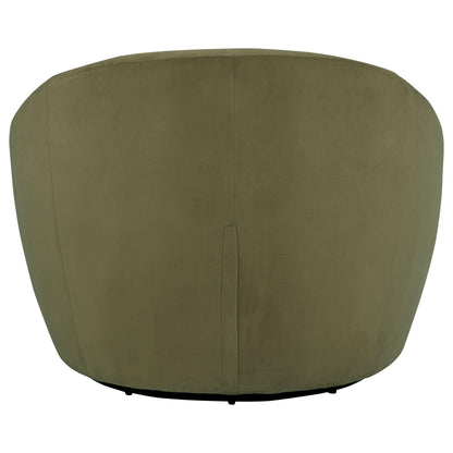  Coaster Furniture Myernick 903229 Velvet Upholstered Swivel Accent Chair - Olive IMAGE 3