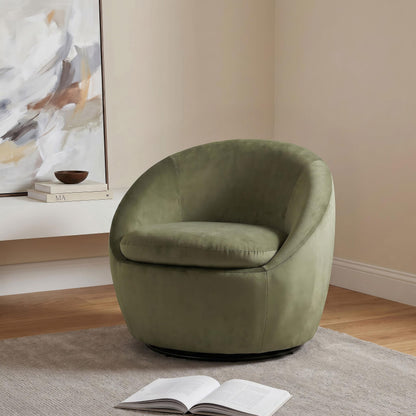  Coaster Furniture Myernick 903229 Velvet Upholstered Swivel Accent Chair - Olive IMAGE 4