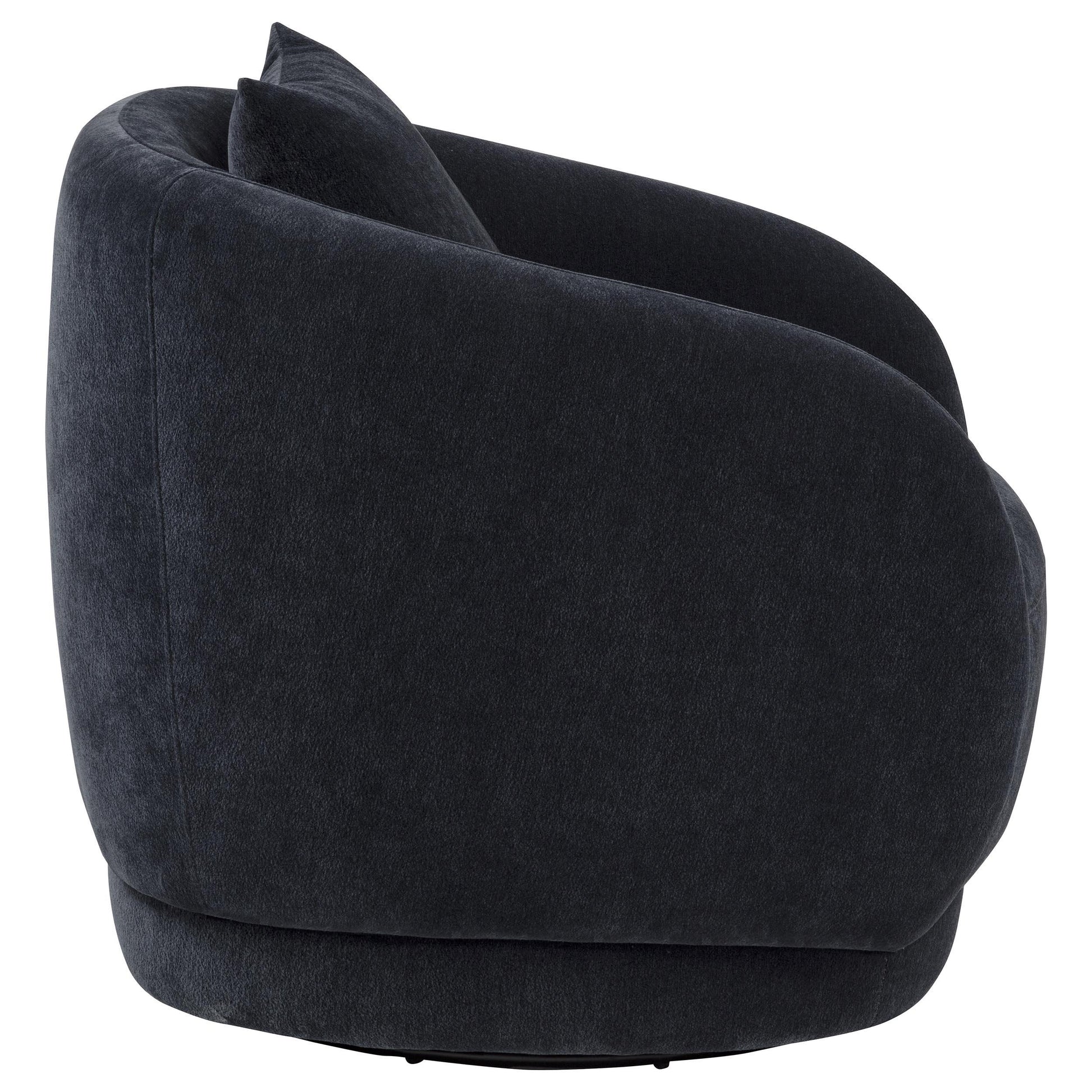  Coaster Furniture Arnaud 903487 Chenille Upholstered Swivel Accent Chair - Navy IMAGE 1