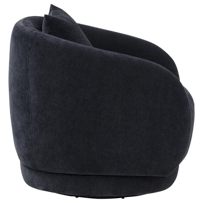  Coaster Furniture Arnaud 903487 Chenille Upholstered Swivel Accent Chair - Navy IMAGE 1