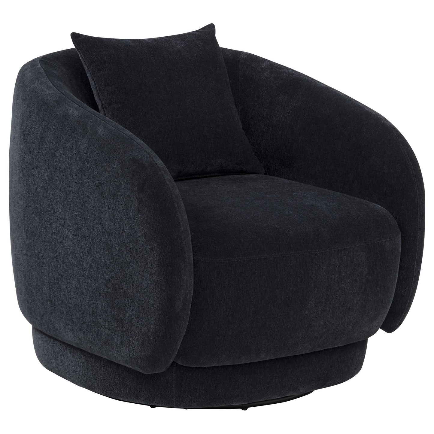  Coaster Furniture Arnaud 903487 Chenille Upholstered Swivel Accent Chair - Navy IMAGE 2