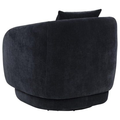  Coaster Furniture Arnaud 903487 Chenille Upholstered Swivel Accent Chair - Navy IMAGE 7