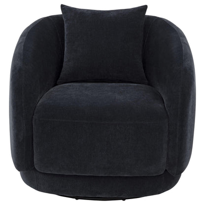  Coaster Furniture Arnaud 903487 Chenille Upholstered Swivel Accent Chair - Navy IMAGE 8