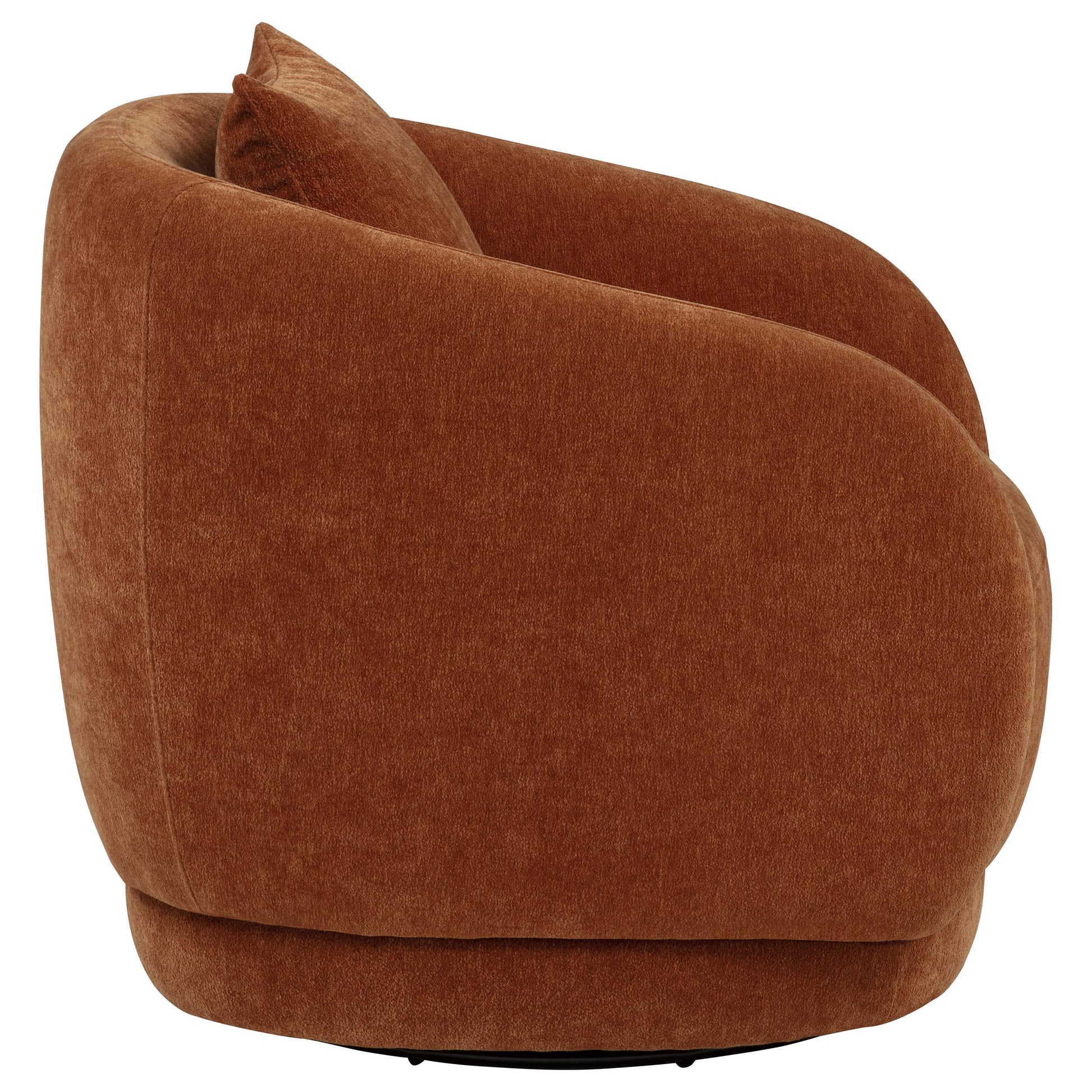  Coaster Furniture Arnaud 903488 Chenille Upholstered Swivel Accent Chair - Burnt Orange IMAGE 1