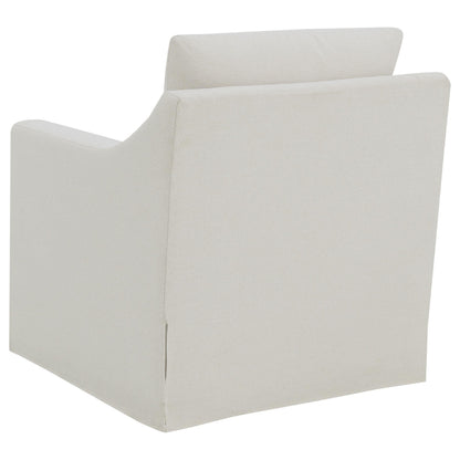  Coaster Furniture Winter 904133 Upholstered Sloped Arm Accent Swivel Chair - Beige IMAGE 10