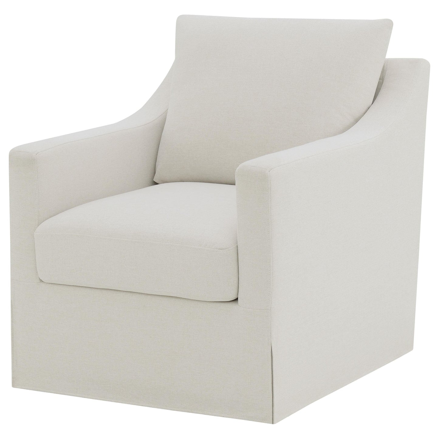  Coaster Furniture Winter 904133 Upholstered Sloped Arm Accent Swivel Chair - Beige IMAGE 8