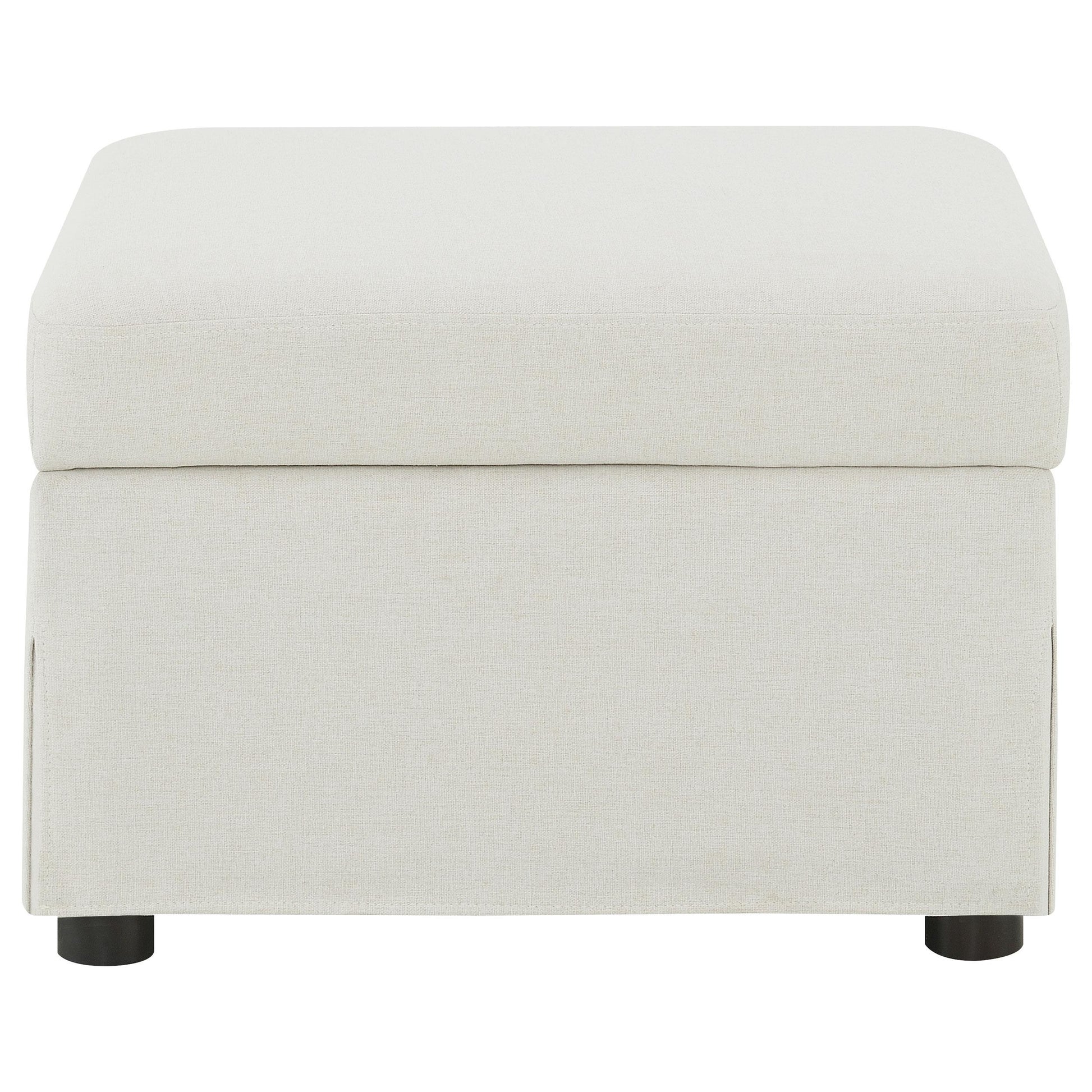  Coaster Furniture Winter 904134 Upholstered Hydraulic Lift Top Storage Ottoman - Beige IMAGE 1