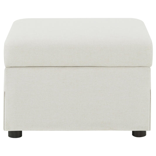  Coaster Furniture Winter 904134 Upholstered Hydraulic Lift Top Storage Ottoman - Beige IMAGE 1