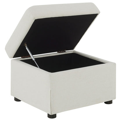  Coaster Furniture Winter 904134 Upholstered Hydraulic Lift Top Storage Ottoman - Beige IMAGE 11
