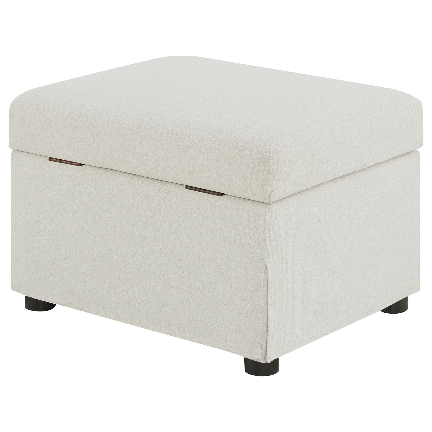  Coaster Furniture Winter 904134 Upholstered Hydraulic Lift Top Storage Ottoman - Beige IMAGE 3