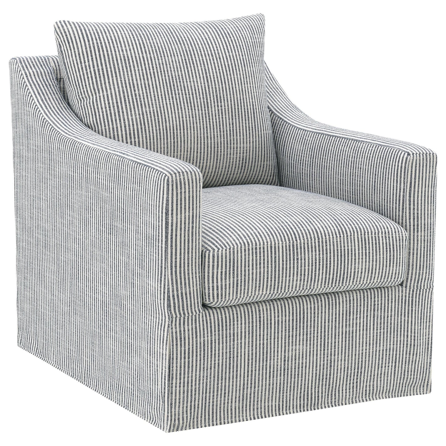 Coaster Furniture Winter 904137 Upholstered Sloped Arm Accent Swivel Chair - Grey IMAGE 1