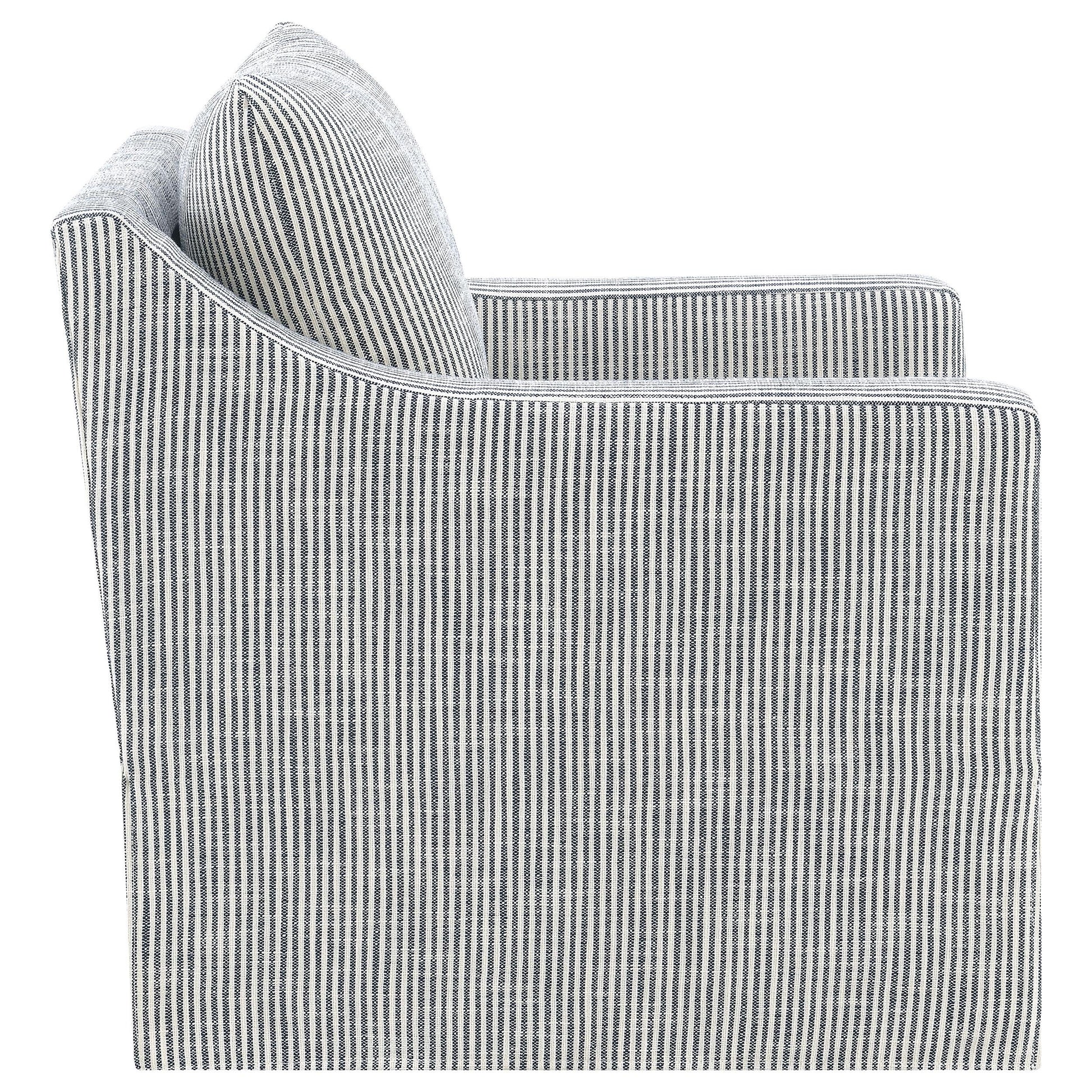  Coaster Furniture Winter 904137 Upholstered Sloped Arm Accent Swivel Chair - Grey IMAGE 10