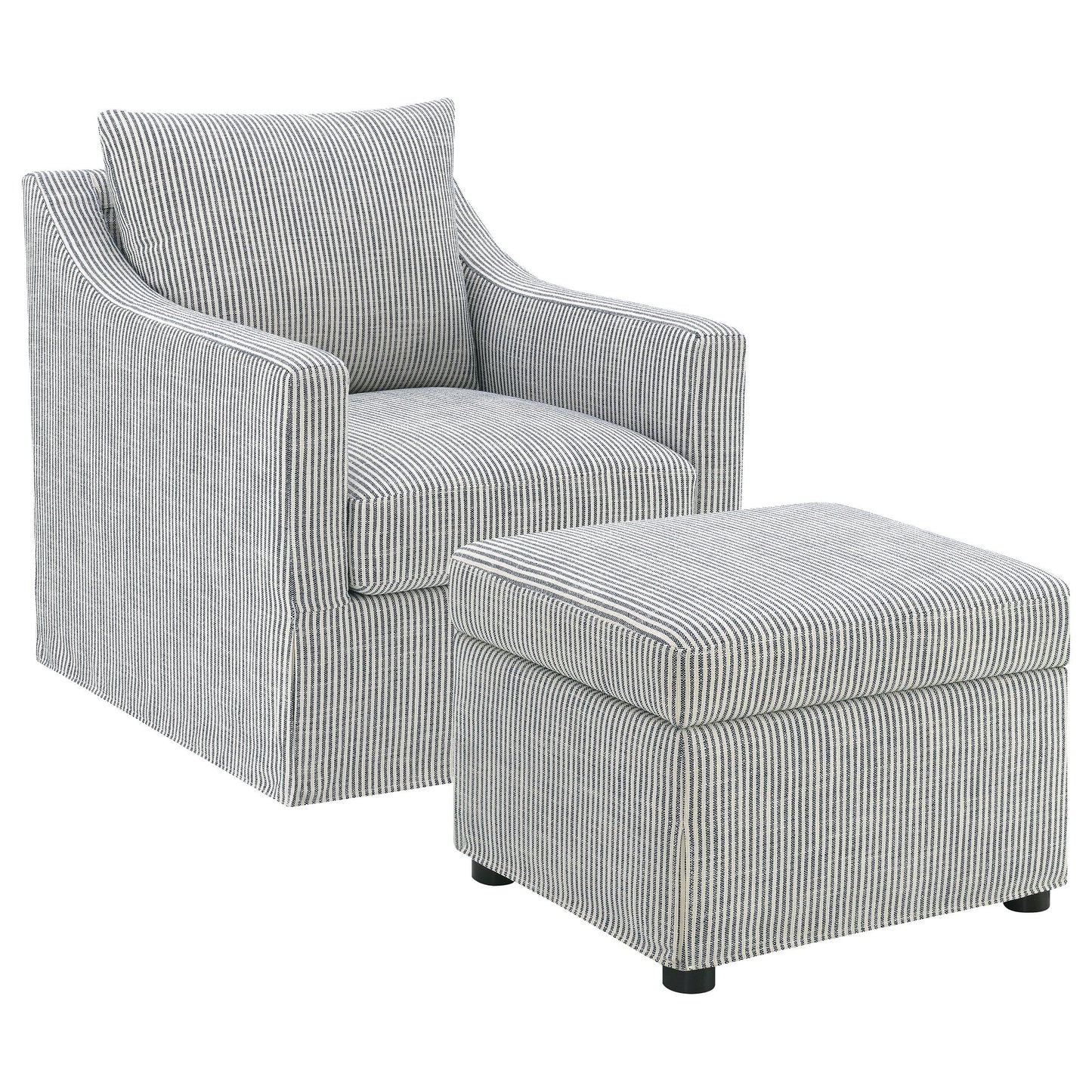  Coaster Furniture Winter 904137 Upholstered Sloped Arm Accent Swivel Chair - Grey IMAGE 11