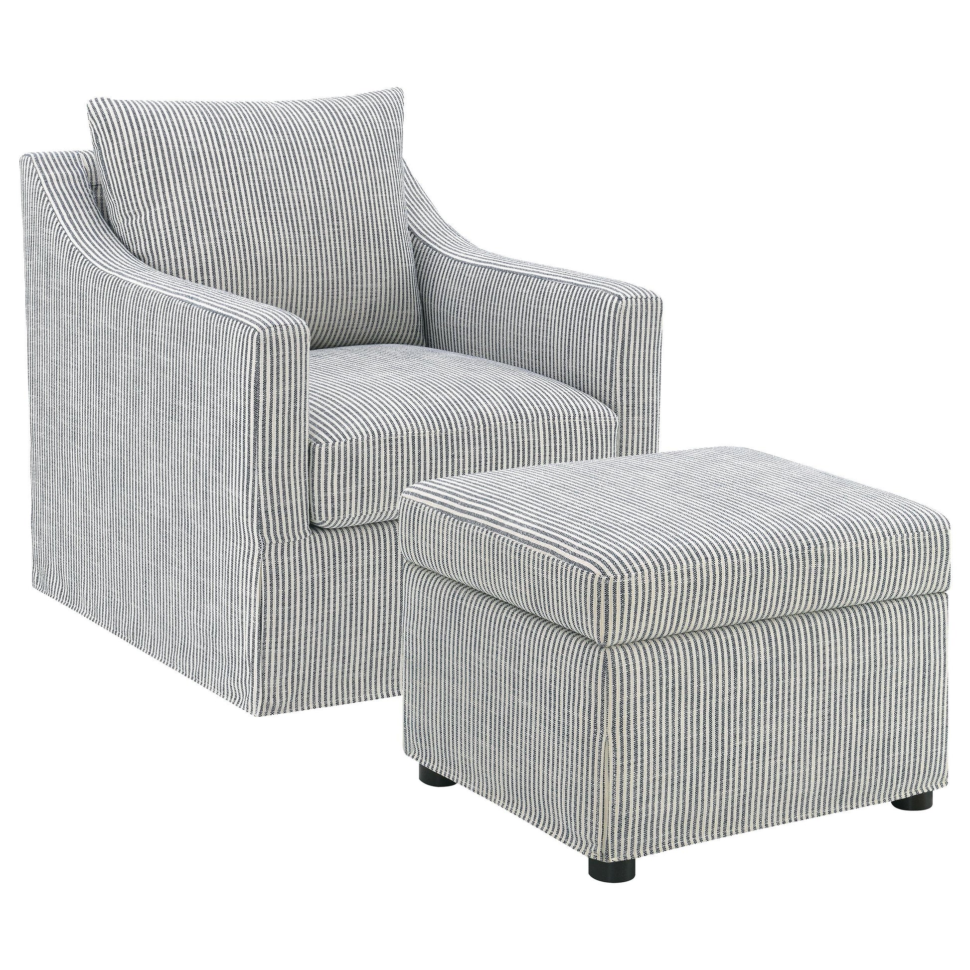  Coaster Furniture Winter 904137 Upholstered Sloped Arm Accent Swivel Chair - Grey IMAGE 11