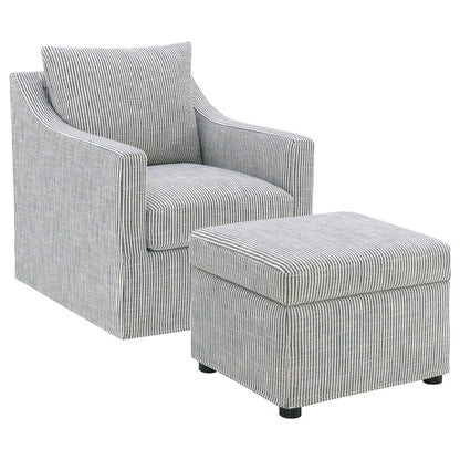  Coaster Furniture Winter 904137 Upholstered Sloped Arm Accent Swivel Chair - Grey IMAGE 11