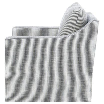  Coaster Furniture Winter 904137 Upholstered Sloped Arm Accent Swivel Chair - Grey IMAGE 3