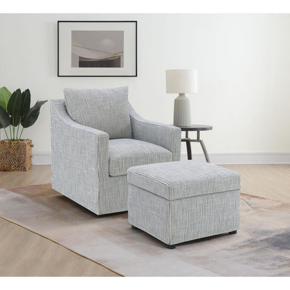  Coaster Furniture Winter 904137 Upholstered Sloped Arm Accent Swivel Chair - Grey IMAGE 6