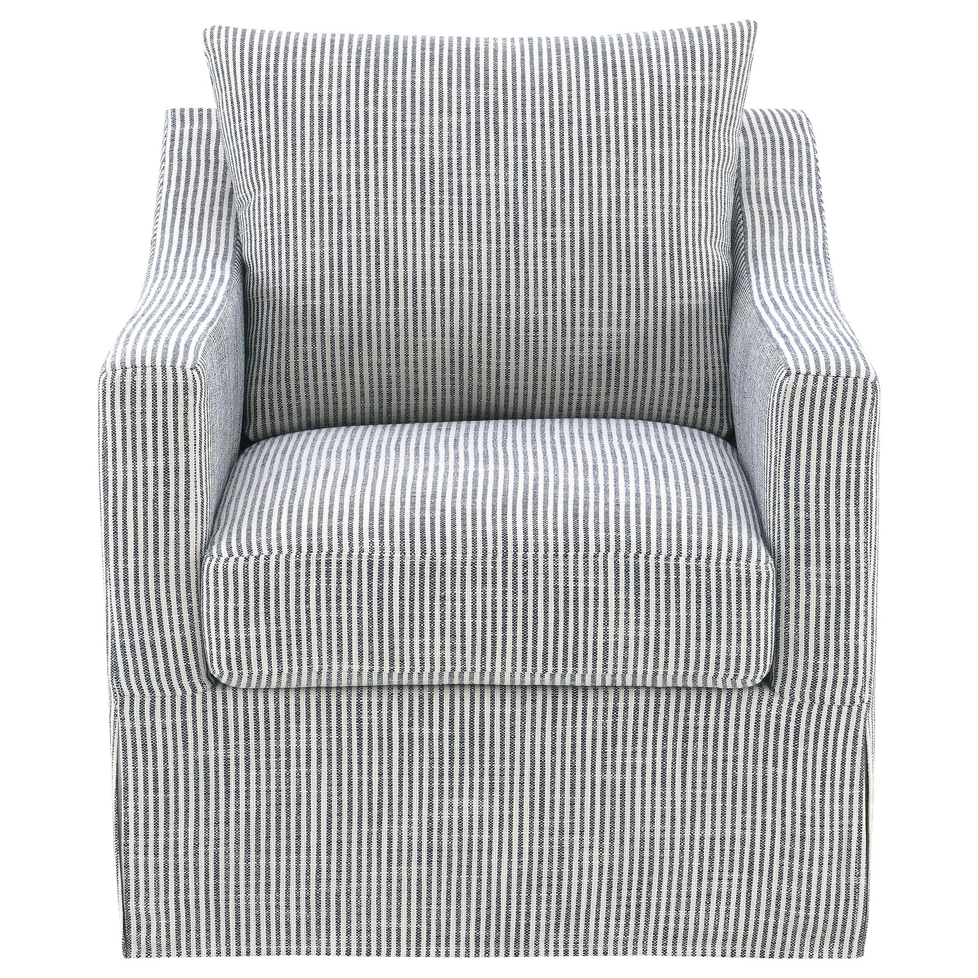  Coaster Furniture Winter 904137 Upholstered Sloped Arm Accent Swivel Chair - Grey IMAGE 7