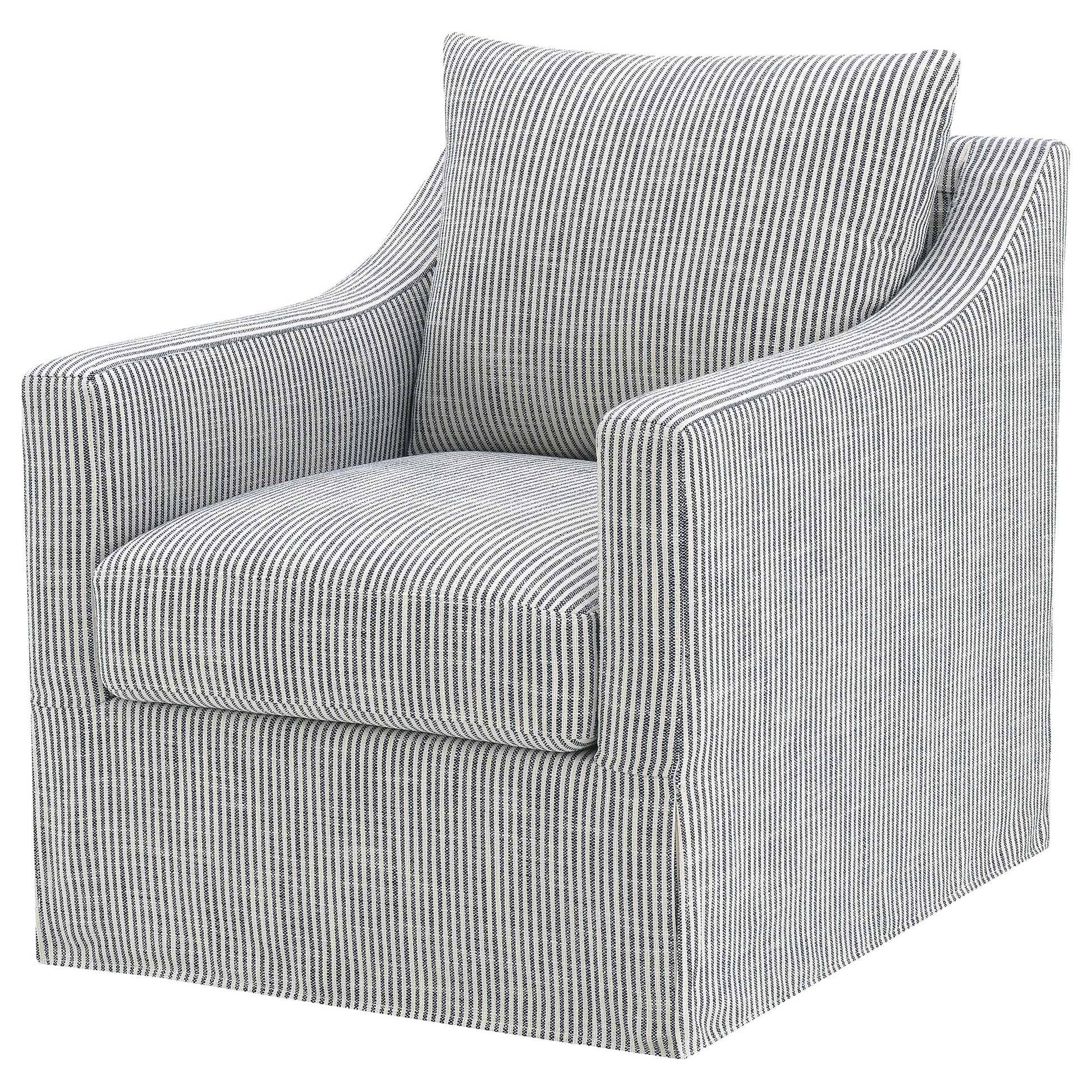  Coaster Furniture Winter 904137 Upholstered Sloped Arm Accent Swivel Chair - Grey IMAGE 9