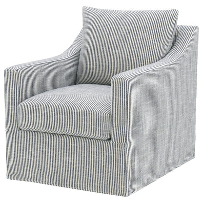  Coaster Furniture Winter 904137 Upholstered Sloped Arm Accent Swivel Chair - Grey IMAGE 9