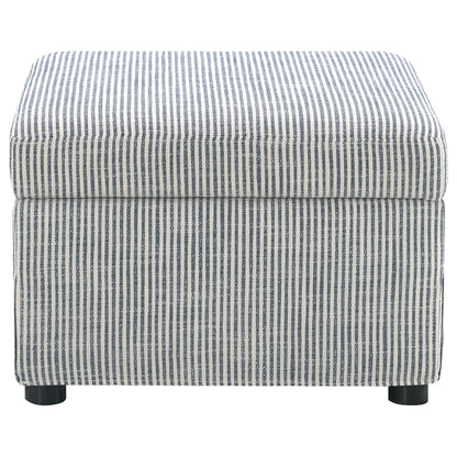  Coaster Furniture Winter 904138 Upholstered Hydraulic Lift Top Storage Ottoman - Grey IMAGE 1