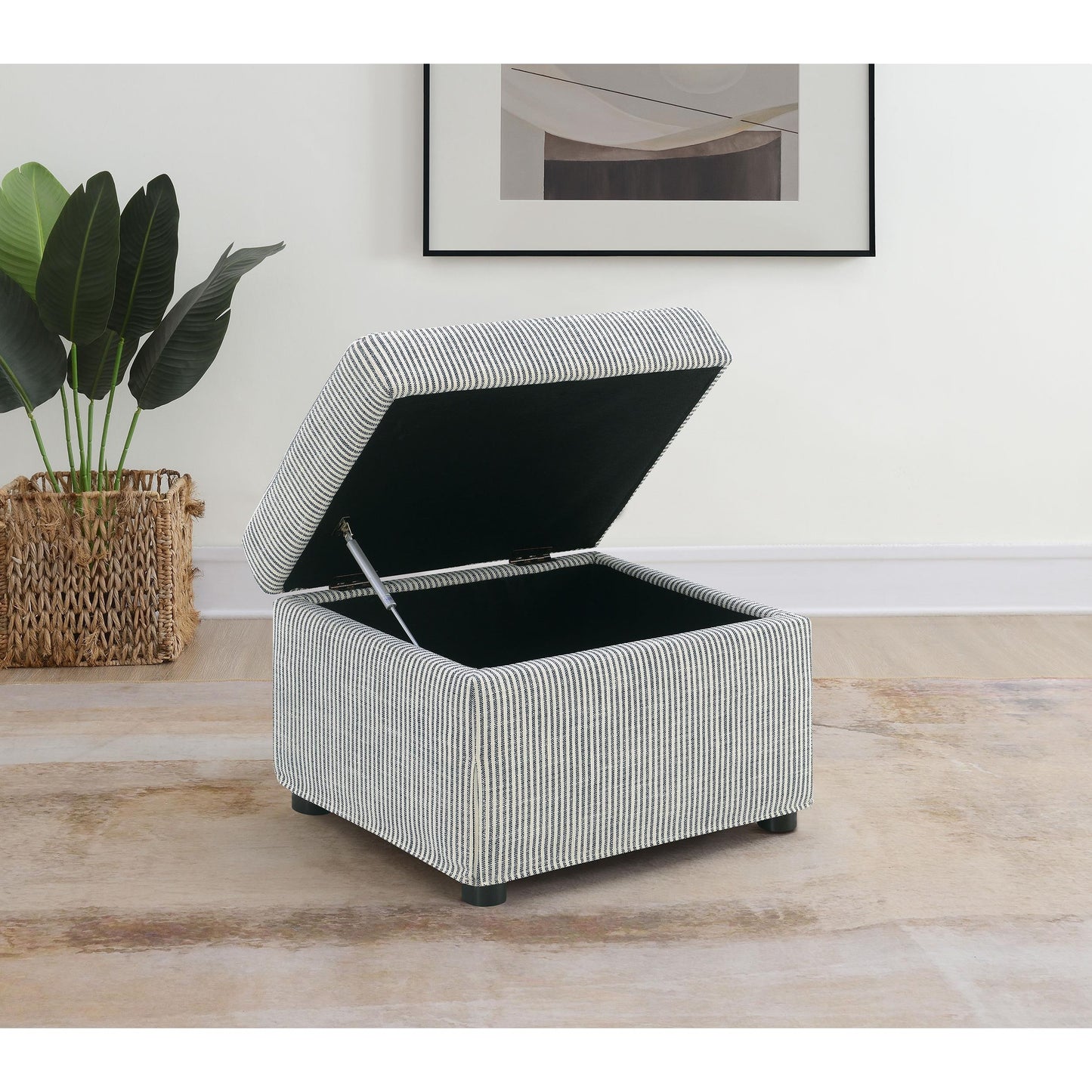  Coaster Furniture Winter 904138 Upholstered Hydraulic Lift Top Storage Ottoman - Grey IMAGE 12
