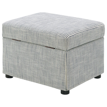  Coaster Furniture Winter 904138 Upholstered Hydraulic Lift Top Storage Ottoman - Grey IMAGE 2