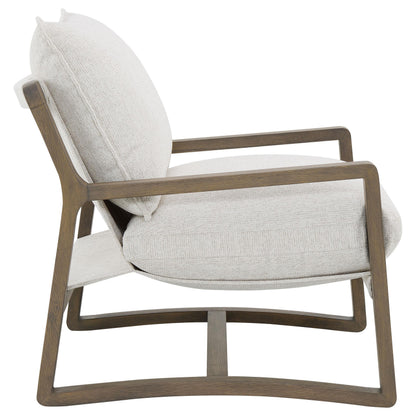  Coaster Furniture Geneva 907509 Boucle Upholstered Wood Arm Accent Chair - Sand IMAGE 12