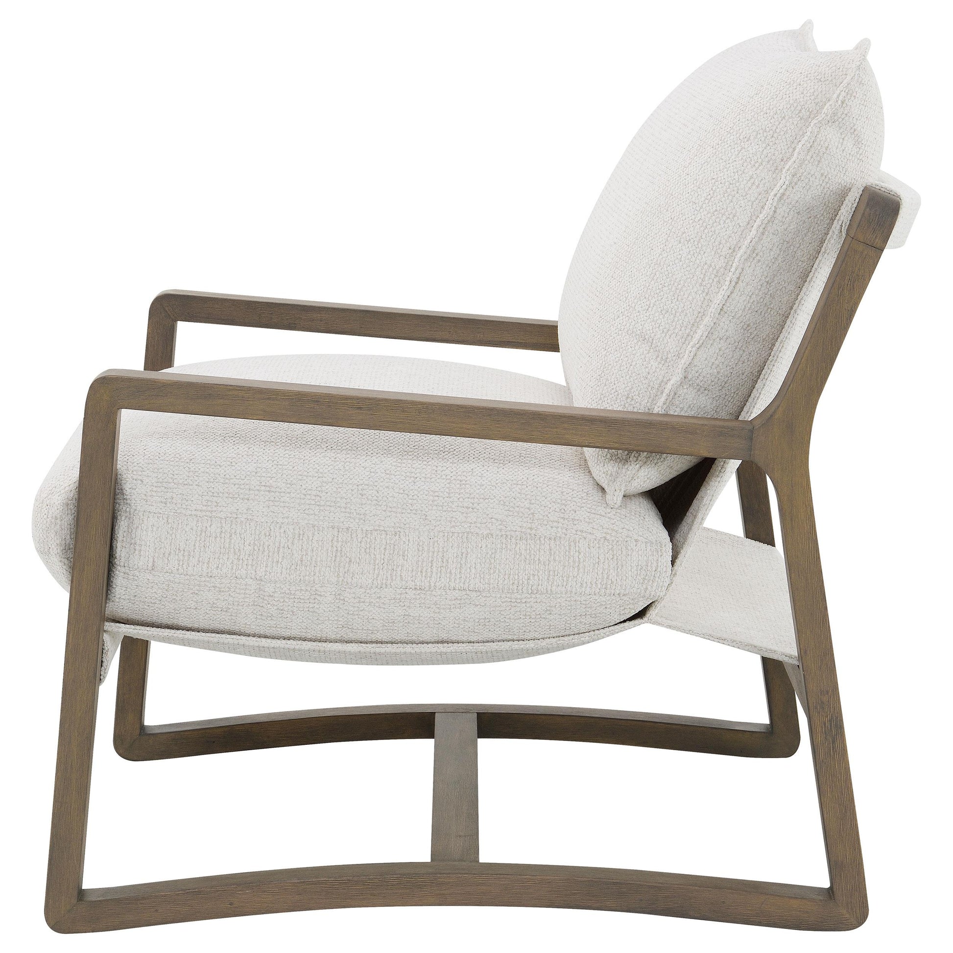  Coaster Furniture Geneva 907509 Boucle Upholstered Wood Arm Accent Chair - Sand IMAGE 3