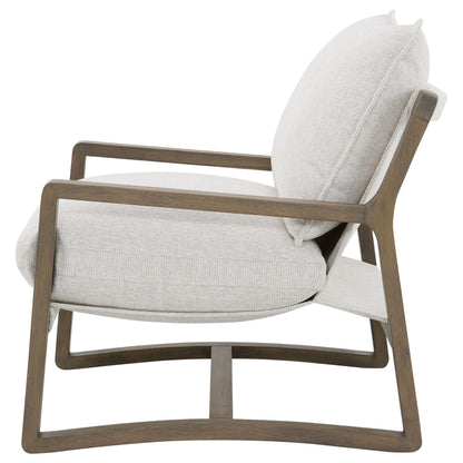  Coaster Furniture Geneva 907509 Boucle Upholstered Wood Arm Accent Chair - Sand IMAGE 3