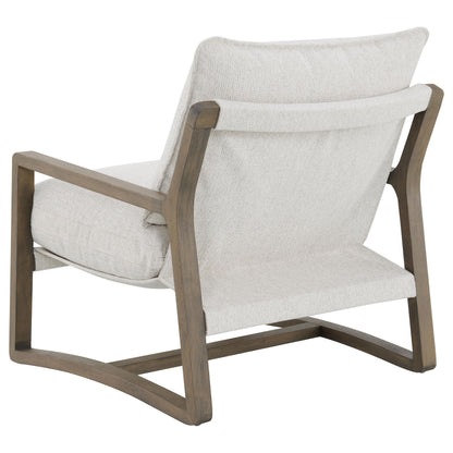  Coaster Furniture Geneva 907509 Boucle Upholstered Wood Arm Accent Chair - Sand IMAGE 6